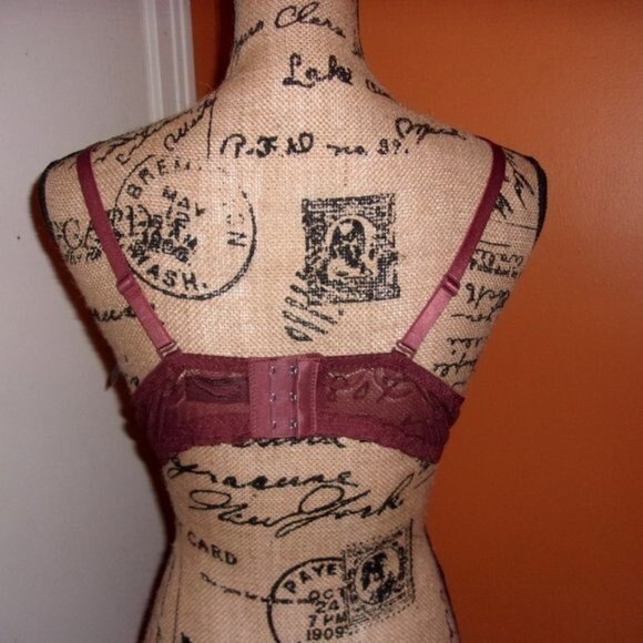 Youmita 40C Sable Mesh Push Up Bra w/Front Straps & XL Mesh Thong NWT - Picture 8 of 9